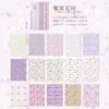 Papel de Fondo Yiniao Serie Dwelling de Nubes Sendero de Flores Fondo Floral Fresco Base para Decoración de Diario 30 Hojas en 6 Diseños