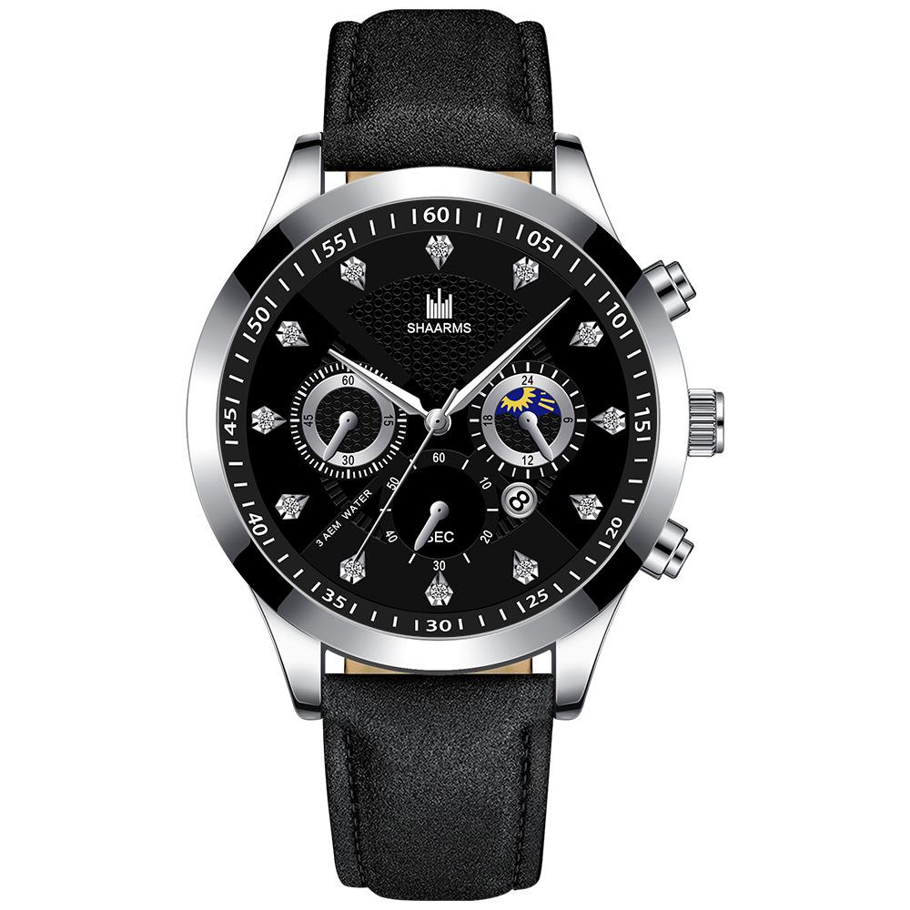 黑色皮带银壳黑面银针