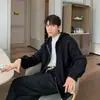Suéter de Punto Informal Holgado con Capucha para Hombre, Estilo Coreano de Otoño e Invierno, Trendy, Holgado, Trenzado, Cardigan con Cremallera, Chaqueta Suéter