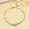Pulseira para Mulheres Estilo Francês Novo Borboleta Pulseira Simples Moda Coreana Temperamento Zircônia Design de Nicho Joia