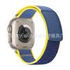 Adecuado para Correa de Apple Watch iWatch S12 Etiqueta de Cuero Bucle de Nailon Wild Trail Correa Ultra4