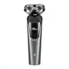 Lingke 8806 set de afeitadora de tres cuchillas tres en uno para hombre, cuchillo eléctrico para barba, lavable, recargable por USB