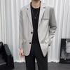 Nuevo traje de seda de hielo de manga larga para hombre, chaqueta de verano fina, estilo occidental, informal, pequeño, de manga corta