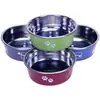 Comedero para mascotas de acero inoxidable de doble capa engrosado transfronterizo, universal para gatos y perros, diseño de dibujos animados, comedero y bebedero con base antideslizante