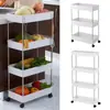 Estante de almacenamiento para huecos de cocina directo de fábrica estante de almacenamiento para huecos estrechos multicapa rueda lateral de refrigerador carrito de mano al por mayor