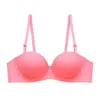 Ropa interior clásica strapless de media copa lisa y simple con aro de acero para realzar el busto pequeño, transpirable, con copa fija