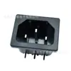 Tomada de Alimentação AC 3 Pinos Pino Curvo Tomada Cassete Horizontal 90 Graus Db-14Pcb Pino C14