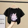 Camiseta de Manga Corta para Niñas, Algodón Puro, Transpirable, Nuevo Estilo de Verano 2026, Ropa de Verano para Bebés y Niños Mayores, Camisetas