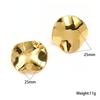 Pendientes plisados redondos brillantes de diseño simple para mujer, temperamento transfronterizo europeo y americano, joyería de acero de titanio con forma geométrica