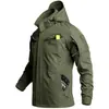 Conjunto de Jaqueta e Calça Camuflada Tática para Todas as Estações Resistente ao Desgaste para Ciclismo ao Ar Livre Turismo Pesca Fábrica Tática Oficina Roupas de Trabalho