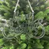 Adornos navideños Adornos para árbol de Navidad Copo de nieve transparente Cristal acrílico Colgante creativo Copo de nieve navideño