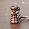 Colgante Utensilio de Café Pequeño Regalo de Negocio Llavero Creativo 3D Taza de Café Mini Cafetera Moka Llavero de Metal
