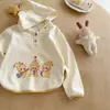 Camiseta de Dibujos Animados para Niñas Ningli Otoño Nuevo Estilo Bebé Elegante Sudadera con Gorro de Estrella Elfo Top de Otoño para Niños Tendencia