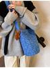 Cross-border 2024 Nova bolsa de celular Bolsa de ombro Bolsa transversal Cor sólida Outono e inverno Nova bolsa fofa All-match Sense Bag para mulheres