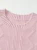 Suéter de Cachemira Suave y Amigable con la Piel para Mujer, Suéter de Punto Pulóver de Cachemira de Cabra con Cuello Redondo y Patrón de Olas, Suéter Básico de Capa Interior
