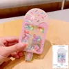 Set de dibujos animados para niños con cuentas, collar de niña, pulsera, rompecabezas, material para joyería DIY hecho a mano, bolsa, juguete, caja de regalo
