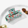Nuevo Clip Navideño de Zambeya Dibujo Animado Muñeco de Nieve Árbol de Navidad Pinza para el Cabello Linda Pinza de Tiburón de Gama Alta