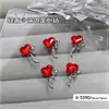 Accesorios para Uñas con Bordes Alados, Diamantes de Corazón Inclinados, Diamantes de Aleación Brillantes de Lujo Ligero para Uñas, Accesorios para Uñas, Diamantes al por Mayor