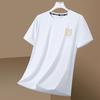 2025 Nova Camiseta Masculina de Seda Gelo Verão Nova Masculina de Secagem Rápida Manga Curta Solta Absorvente de Suor Casual Fresca Esportiva Lazer
