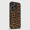 Adequado para iPhone 16/17 Promax Estilo Cool Ins Nicho Capa de Celular Costurada com Maçã 15 Estampa de Leopardo Colorida
