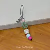 Colgante Corto de Árbol Pequeño Lindo Infantil Vintage Nicho Hecho a Mano con Cuentas Cadena para Teléfono Bolso Llave Colgante Versátil para Mujeres