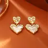 Pendientes Únicos de Diseño Irregular en Forma de Corazón, Simples y de Moda, Pendientes de Personalidad de Nicho de Gama Alta, Pendientes Estilo Hada, Modernos