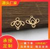 Pendientes colgantes con borlas de loto de cobre fundido antiguo con doble colgante, accesorios para el cabello, tocados Hanfu retro, material de accesorios