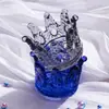 Portavelas de cristal, portavelas de corona, cenicero creativo, cenicero para el hogar y el negocio, pieza decorativa estilo Ins, portavelas nórdico