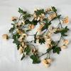 Simulación de 10 rosas colgantes de pared con forma de enredadera, para aire acondicionado, tuberías de agua, decoración de techo para sala de estar, flores falsas.