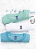 Camiseta de Algodão Ice Silk Catiônico Cor Sólida Manga Curta Solta 190g Verão Gola Redonda Meia Manga Jovem Camiseta Lisa Ice Silk