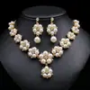 Amazon Conjunto de Joias para Casamento e Noiva com Colar e Brincos Acessórios de Liga com Incrustação de Diamante Fabricante Em Estoque Atacado Estilo Luxo Leve