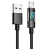 Cabo de Dados Trançado para Carregamento de Celulares Tipo-C, Venda Quente Transfronteiriça, Display Digital, Adequado para Apple e Huawei, Carregamento Rápido