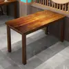 Mesa y Silla de Madera Maciza Carbonizada Restaurante Comercial Tienda Tienda de Fideos Comida Rápida de Bocadillos Restaurante de Desayuno Comercial Restaurante de BBQ y Hot Pot Mesa y Silla