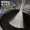 Escova de Panela de Aço Inoxidável Artefato Doméstico para Lavar Panelas Utensílio de Cozinha Cantina Cozinha Escova Especial de Limpeza Arame de Aço Cabo Longo Escova para Lavar Louça
