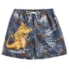 Pantalones de Playa para Hombre Secado Rápido Sueltos Dibujos Animados 3D Talla Grande Pantalones de Playa Ropa de Pareja Pantalones Cortos Estampados de Cinco Puntos Venta Directa de Fábrica