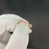 Anillo de Lujo Ligero de Moda Coreana Tendencia en Tiktok con Microincrustaciones de Diamante y Madreperla para Mujer con Acabado de Alta Gama Que No Se Desvanece