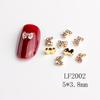 Nuevas Decoraciones de Diamantes para Uñas 520 Regalo Qixi Día de San Valentín Corazón Hueco en Forma de Corazón Estilo Amoroso Accesorios de Arte para Uñas con Lazo