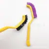 Cepillo para costuras laterales del interior del coche, cepillo para huecos de eliminación de polvo, mango de plástico, cabeza curva, cepillo que no daña el coche