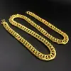 Collar para hombre chapado en oro de 18k color que no se desvanece conservador del color moneda europea chapada en oro collar de hueso de serpiente plano para hombre