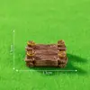 Tablero de madera creativo de paisaje en miniatura, valla de piedra y puente corto - Accesorios decorativos DIY para paisajismo de jardinería, pequeños adornos para terrarios