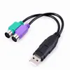 Cable Adaptador USB a Ps2 Uno a Dos Soporta Kvm Escáner Teclado con Chip Fabricante Mayorista de Conmutador Ps2