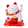 Gato da sorte de energia solar acenando a mão automaticamente decoração de bolo de inauguração feliz ornamentos de carro