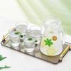 Jarra de Água Fria de Grande Capacidade para Uso Doméstico de Alto Valor Bule Suco Água terno Simples Copo de Vidro para Bebida Bule