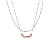 Collar de plata de ley s925 con diseño de estrella de verano para mujer, cadena de clavícula de lujo, colgante cuadrado pequeño de doble capa para regalo.