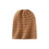 Cachemira 2026 Otoño/Invierno Nuevo Estilo para Mujer de Gama Alta Color Sólido Tejido de Punto Trenzado Engrosado Cálido Moda Gorro de Punto Casual