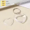 Atacado acrílico forma de amor em branco chaveiro diy personalidade criativa casal photo frame chave pequeno pingente