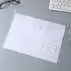 Bolsa Documento Sobre Tipo Broche Transparente A4 Engrosada Gran Capacidad Almacenamiento Información Papel de Examen Impermeable Bolsas para Archivos al por Mayor
