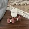 Nueva Pinza para el Cabello Coreana para Niños, Versátil, Estilo Dulce Marrón, Pinza de Tela para Flequillo, Pinza Lateral, Tarjeta para el Cabello de Niñas