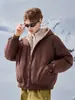 Chamarra de plumas Enbu para hombre, nueva colección de invierno, retro y elegante, engrosada para abrigar, chamarra de plumas casual y versátil