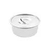 Bol para cocinar al vapor de acero inoxidable, bol para cocer huevos al vapor, bol pequeño para flan de huevo al vapor para bebé con tapa, bol pequeño para cocinar al vapor, olla para guisar, bol para cocinar al vapor